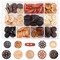 120 Pieces Assorted Wooden Buttons, Wooden Handmade Buttons, Wooden Sewing Buttons Art DIY Craft Supplies with Box